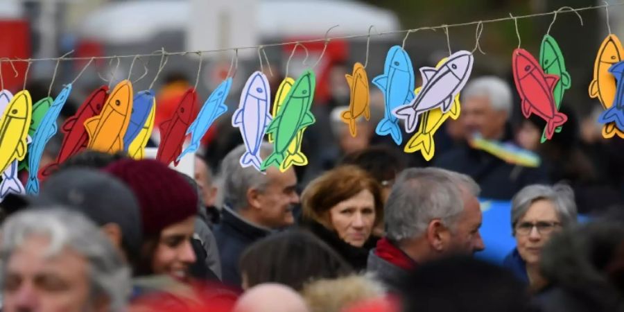 Sardinen bei der Demonstration in Bologna