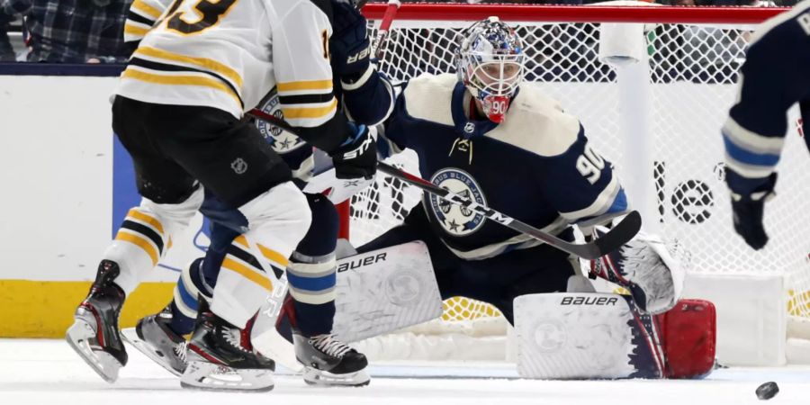 Ex-Lugano-Goalie Elvis Merzlikins befindet sich in der NHL derzeit im Hoch.