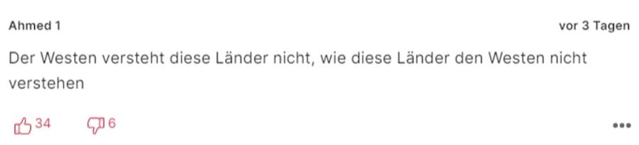 «Ahmed 1» zeigt gewisses Verständnis fürs Verbot.