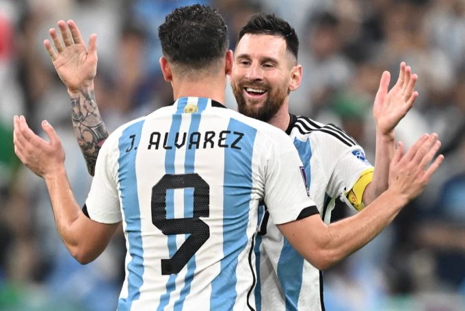 Das beste Sturmduo der WM 2022: Julian Álvarez und Lionel Messi. Können die Argentinier den Titel holen? WM 2022