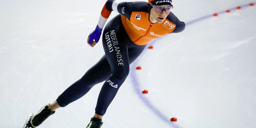 Irene Schouten aus den Niederlanden in Aktion.
