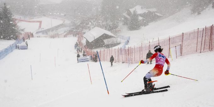 Schwierige Bedingungen im zweiten Lauf beim Slalom in Wengen. Slalom Wengen