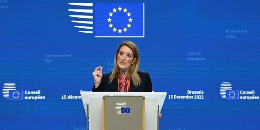 EU-Parlamentspräsidentin Metsola im Dezember in Brüssel