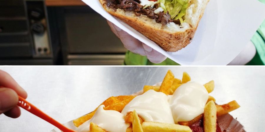 Gewinnt im Duell gegen die Currywurst: Der Döner (oben).