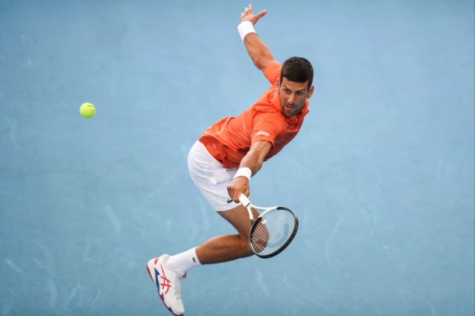 Novak Djokovic im Einsatz in Adelaide. Djokovic