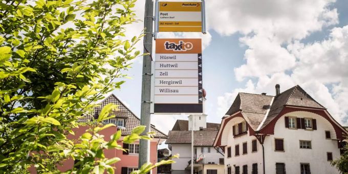 Eine Taxito-Haltestelle im Berner Eine Taxito-Haltestelle im Berner