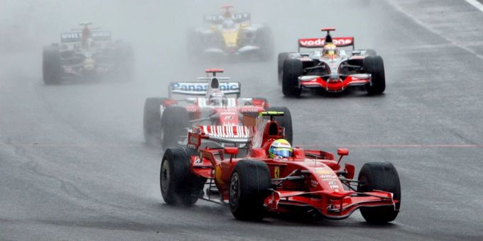 Felipe Massa (Ferrari) beim Brasilien-GP der Formel 1 im Jahr 2008. Felipe Massa Formel 1
