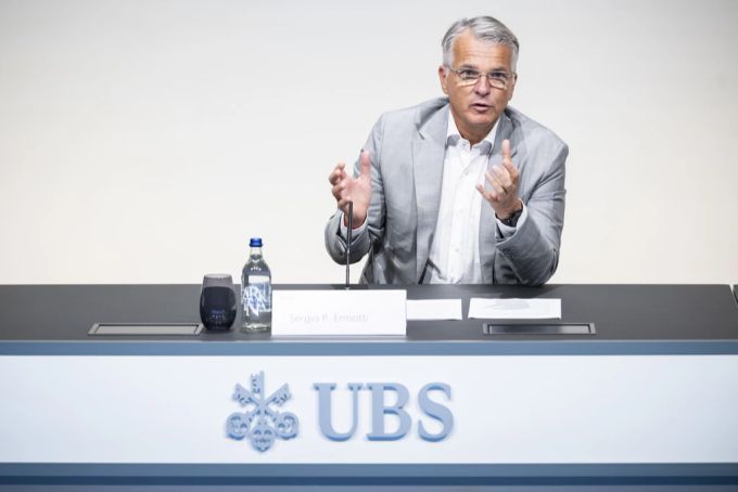 UBS-CEO Sergio Ermotti kündigt die vollständige Integration der inländischen Aktivitäten der Credit Suisse in die UBS an. (Archivbild) UBS Intergration Ermotti CS