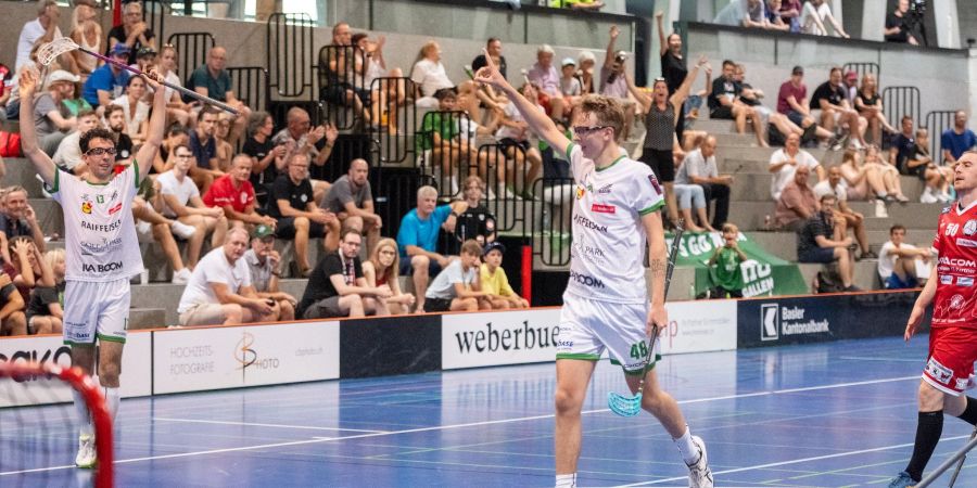 Der UHC Waldkirch-St.Gallen im Spiel gegen Zug United.