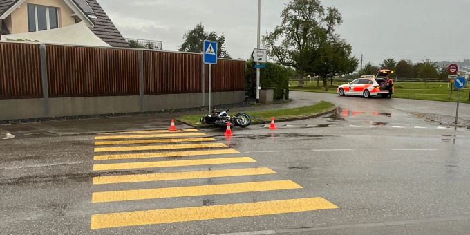 Boningen: Motorradlenker verletzt sich erheblich bei Selbstunfall. Selbstunfall in Boningen