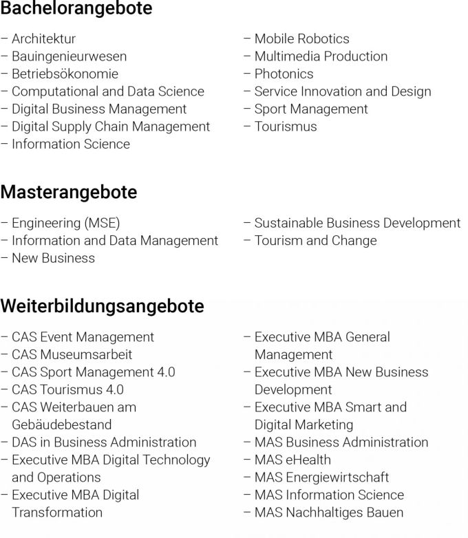 Studienangebote d