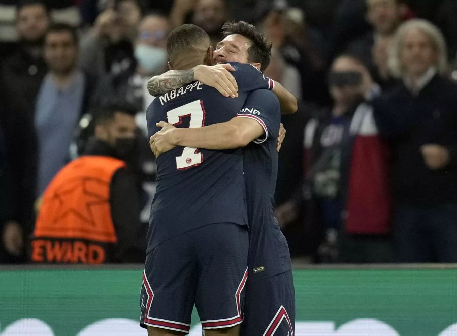 Die Superstars Lionel Messi und Kylian Mbappé.