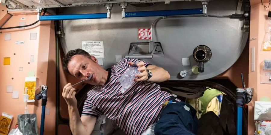 ESA-Astronaut Matthias Maurer an Bord der ISS. Foto: NASA/dpa
