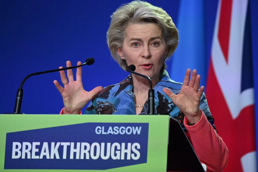 Ursula von der Leyen fordert am Klimagipfel COP 26 schnelleres Handeln im Kampf gegen den Klimawandel.