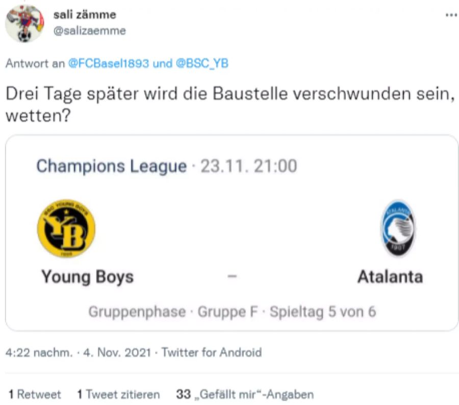 Das Spiel findet drei Tage später als der ursprünglich geplante Super-League-Spitzenkampf statt.