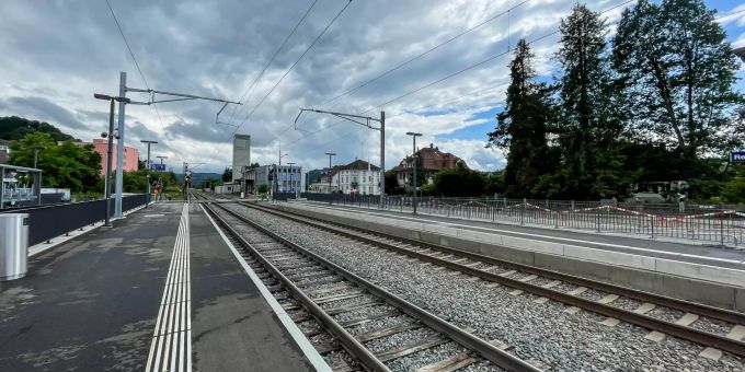 Der Bahnhof Reiden (LU). Der Bahnhof Reiden (LU).