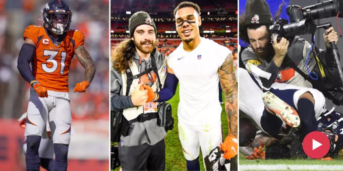 Im Video - Autsch! NFL-Star kracht in vollem Tempo in Kameramann