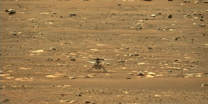 Der Mars-Helikopter «Ingenuity» war am 19. April erstmals im Einsatz. Nasa mars