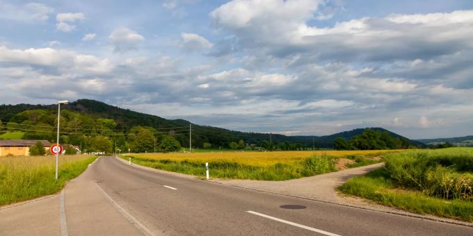 Die Hauptstrasse in Ramsen. Die Hauptstrasse in Ramsen.