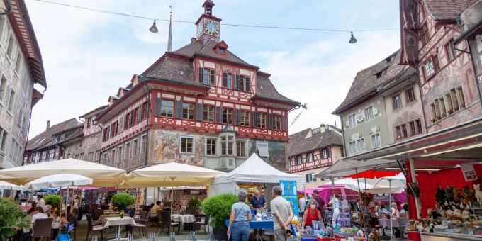 Das Zentrum von Stein am Rhein. Das Zentrum von Stein am Rhein.