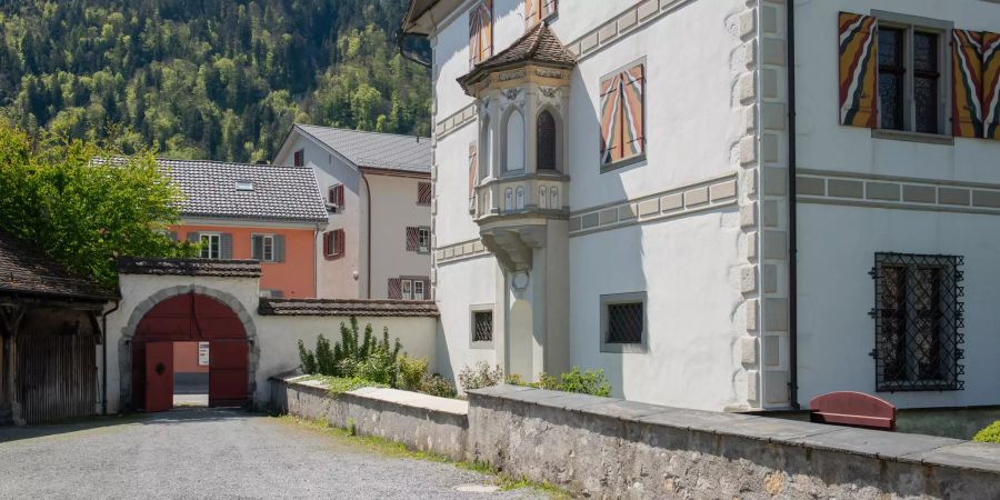 Innenhof vom Näfels-Freulerpalast in Glarus Nord.