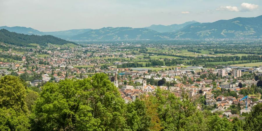 Die Ortsübersicht der Gemeinde Altstätten (SG).