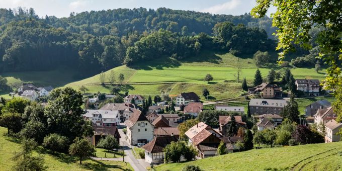 Blick auf die Gemeinde Schlossrued. Blick auf die Gemeinde Schlossrued.