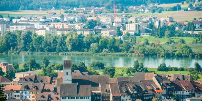Blick auf die Altstadt von Klingnau. Blick auf die Altstadt von Klingnau.