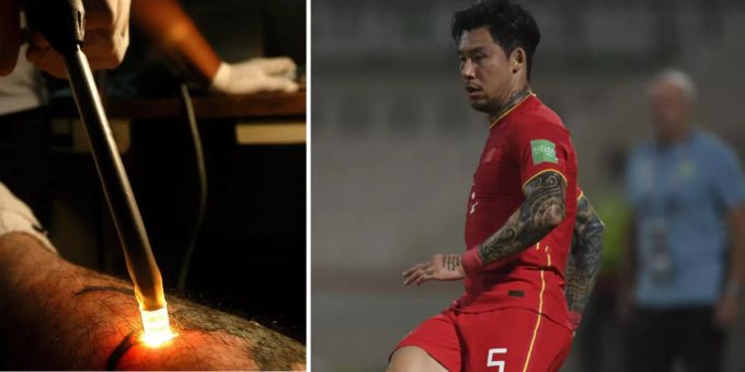 Chinas Linpeng Zhang dürfte am neuen Tattoo-Verbot wohl keine Freude haben. Chian Tattoo