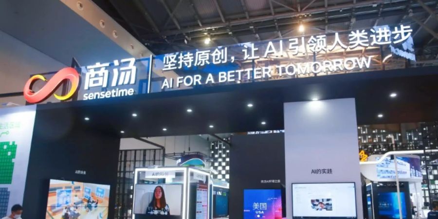 Stand von Sensetime auf einer Messe in Shanghai