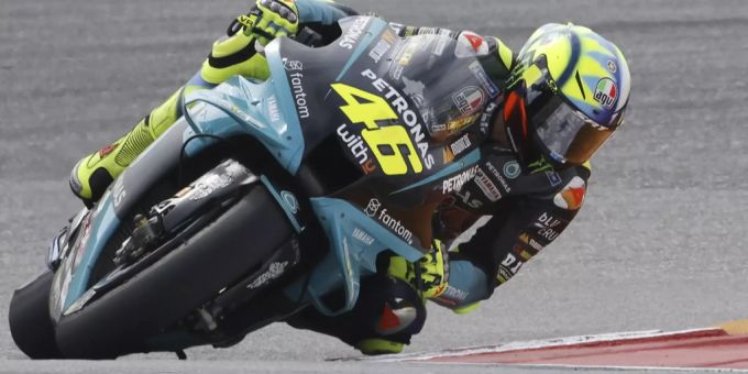 Valentino Rossi bei seinem letzten Einsatz in der MotoGP. Valentino Rossi