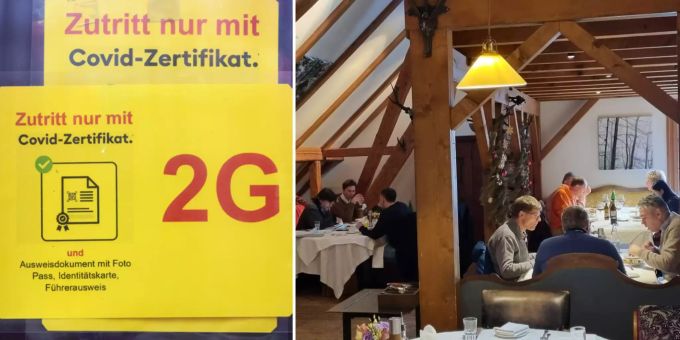 Coronavirus: Viele Restaurants sind trotz der neuen 2G-Regel voll Restaurant 2G Coronavirus