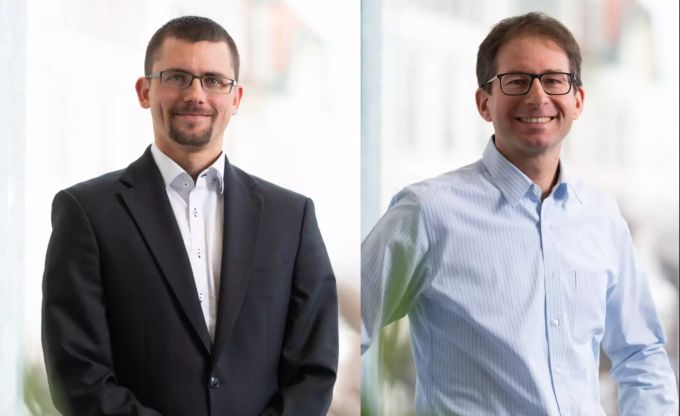 Die beiden Geschäftsleiter und Partner: Adrian Widmer (links) und Beat Brunner. Treuhand Marcel Widmer Reinach