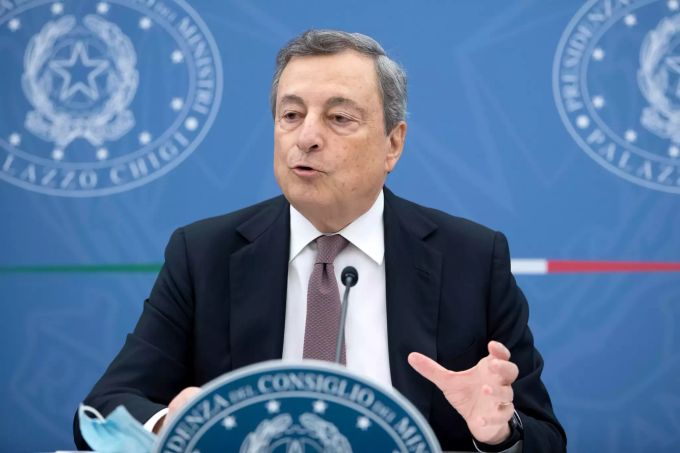 Italiens Ministerpräsident Mario Draghi. Matteo Salvini