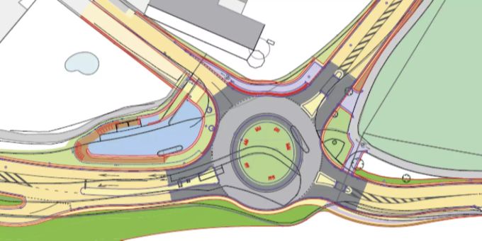So wird der Kreisel Zollhus gebaut. So wird der Kreisel Zollhus gebaut.