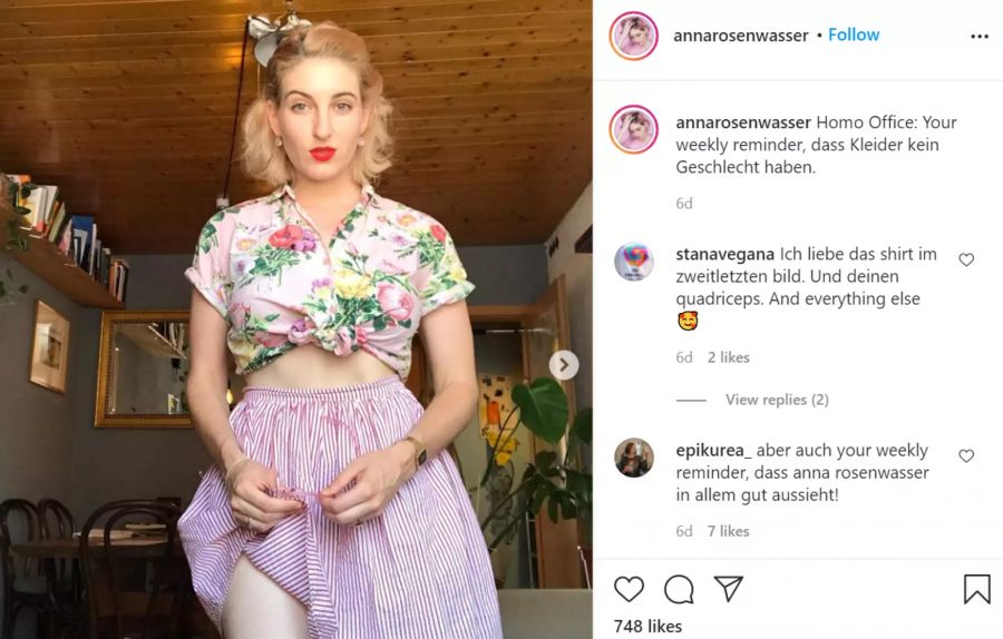 Der Account der LGBTQ-Aktivistin Anna Rosenwasser.