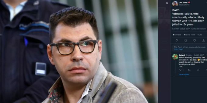 Valentino Talluto wurde zu 24 Jahren Haft verurteilt. hiv 24 jahre haft