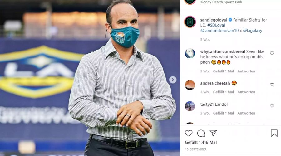 Landon Donovan ist Trainer von San Diego Loyal.