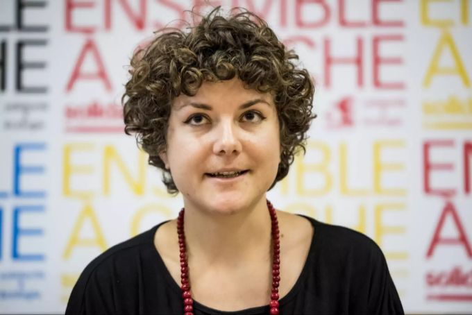 Franziska Meinherz spricht auf einer Aufnahme aus dem Jahr 2018. Franziska meinherz klimastreik