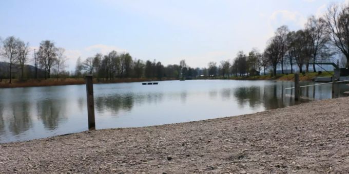 Der Strand beim Baggersee Kriessern ertrinken