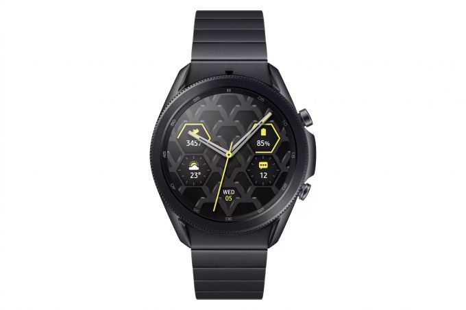 So sieht das neue Titan-Modell der Samsung Galaxy Watch 3 aus. Samsung Galaxy Watch 3
