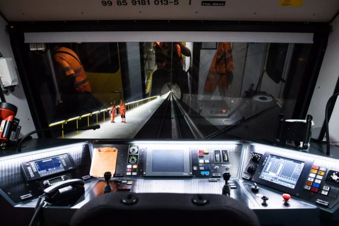 Testfahrt durch den Ceneri -Basistunnel. ceneri