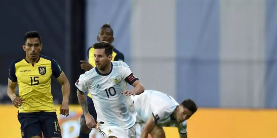 Das Team von Trainer Lionel Scaloni setzte sich mit 1:0 gegen Ecuador durch. Foto: Marcelo Endelli/Pool Getty/AP/dpa