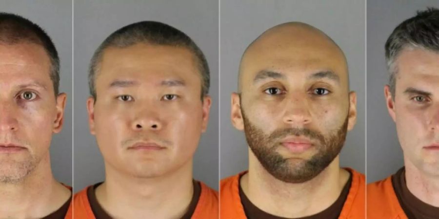 Ex-Polizisten Chauvin, Thao, Kueng und Lane (v.l.n.r.)