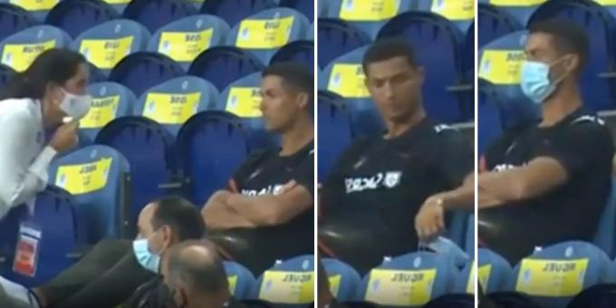 Nach Bienenstich - Ordnerin weist Ronaldo wegen Masken-Fauxpas zurecht