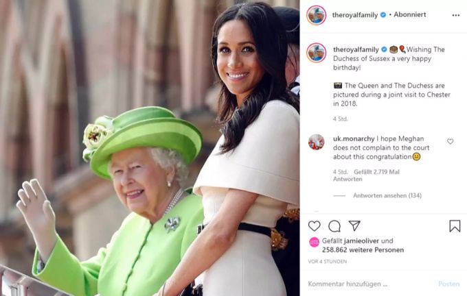 Nanu? Die Royals gratulieren Meghan herzlich zum 39. Geburtstag. meghan markle