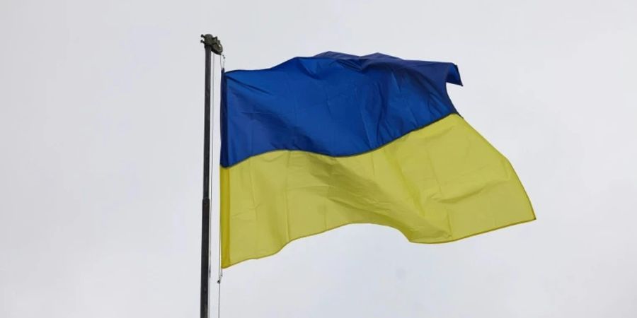 Eine ukrainische Flagge