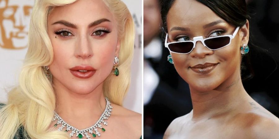 Lady Gaga (l.) und Rihanna sind beide in derselben Kategorie für einen Oscar nominiert.