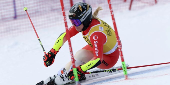 Lara Gut-Behrami im Riesenslalom in Kronplatz (I). Lara Gut-Behrami Riesenslalom Kronplatz