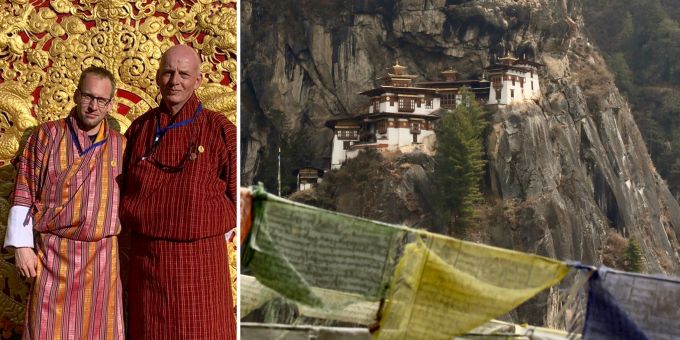 Super-Techniker in Bhutan: Füllemann (l.) und Flückiger. Teaser Crealine
